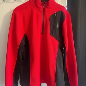 Spyder Red and Black Fleece Pullover
